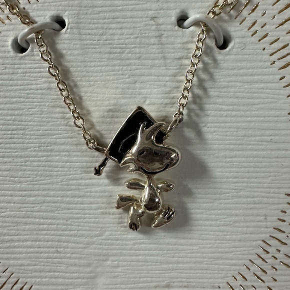 Unwritten Peanuts Woodstock Fine Silver Plated Graduation Necklace - Picture 3 of 3